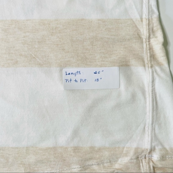 ❤️ LULULEMON White Beige Stripes Short Sleeves Shirt J40 - Picture 5 of 5